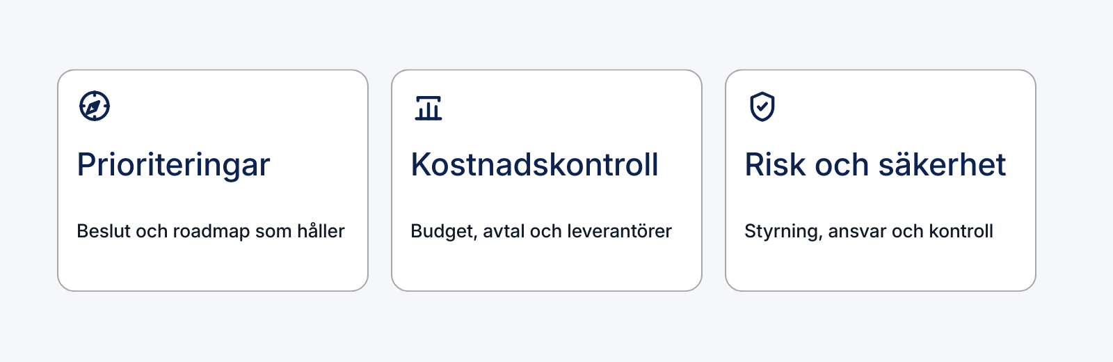 IT ledning som tjänst: prioriteringar, kostnadskontroll och risk.
