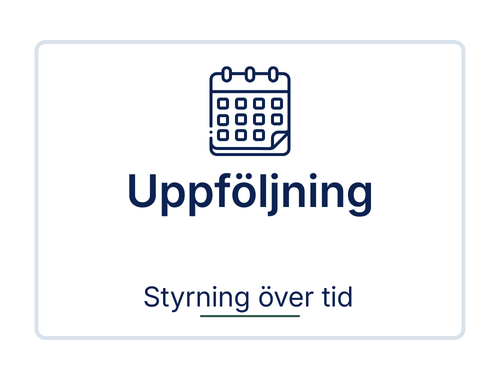 Uppföljning - Styrning över tid.